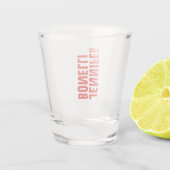 プロフェッショナルミニマルモダンはっきりした主義赤 ショットグラス (裏面)