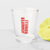 プロフェッショナルミニマルモダンはっきりした主義赤 ショットグラス (正面)