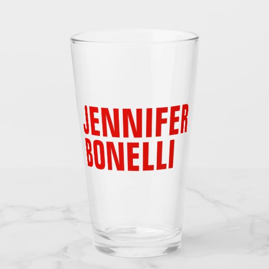 プロフェッショナルミニマルモダンはっきりした主義赤 タンブラーグラス (正面)