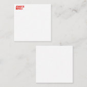 プロフェッショナルミニマルモダンはっきりした主義赤 ノートカード (正面/裏面)