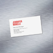 プロフェッショナルミニマルモダンはっきりした主義赤 マグネット名刺 (インサイチュ)