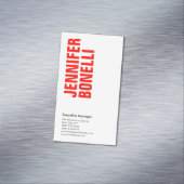 プロフェッショナルミニマルモダンはっきりした主義赤 マグネット名刺 (インサイチュ)