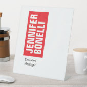 プロフェッショナルミニマルモダンはっきりした主義赤 台座サイン (インサイチュ)