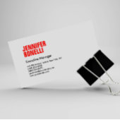 プロフェッショナルミニマルモダンはっきりした主義赤 名刺