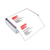 プロフェッショナルミニマルモダンはっきりした主義赤 名刺