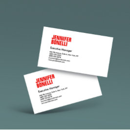 プロフェッショナルミニマルモダンはっきりした主義赤 名刺