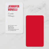プロフェッショナルミニマルモダンはっきりした主義赤 名刺 (正面/裏面)