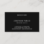 プロフェッショナルミニマルモダンエレガントシンプル 名刺 (裏面)