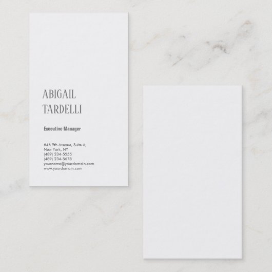 プロフェッショナルミニマルモダンカスタム 名刺 (正面/裏面)