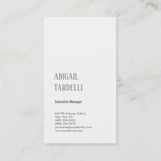 プロフェッショナルミニマルモダンカスタム 名刺 (正面)