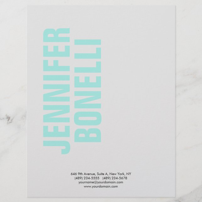 プロフェッショナルミニマルモダンスはっきりしたブルー名 レターヘッド (正面)