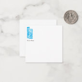 プロフェッショナルミニマルモダンスはっきりしたブルー ノートカード (正面/裏面インサイチュ)