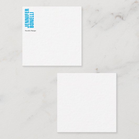 プロフェッショナルミニマルモダンスはっきりしたブルー ノートカード (正面/裏面)