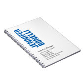 プロフェッショナルミニマルモダンスはっきりしたブルー ノートブック (右側)