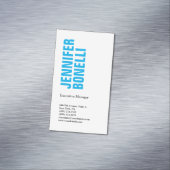 プロフェッショナルミニマルモダンスはっきりしたブルー マグネット名刺 (インサイチュ)