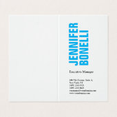 プロフェッショナルミニマルモダンスはっきりしたブルー 名刺 (外部フラット)