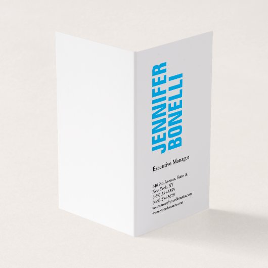プロフェッショナルミニマルモダンスはっきりしたブルー 名刺 (外部)