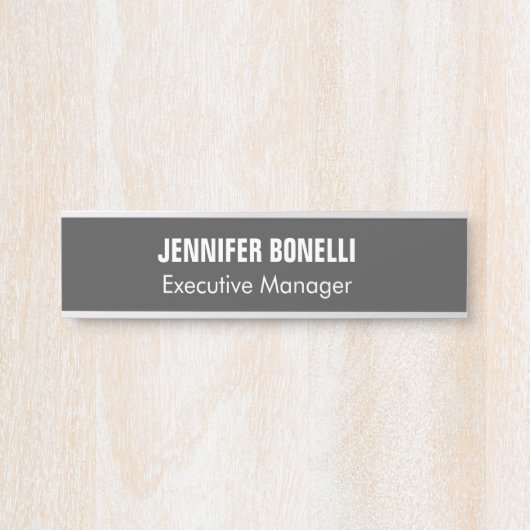 プロフェッショナルミニマルモダンスグレー サインプレート (正面)