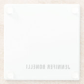 プロフェッショナルミニマルモダントレンディー名 ガラスコースター (裏面)