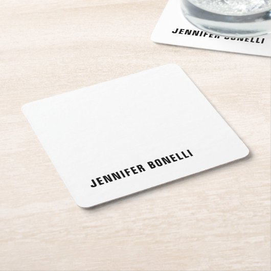 プロフェッショナルミニマルモダントレンディー名 スクエアペーパーコースター (アングル)