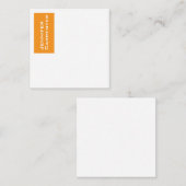 プロフェッショナルミニマルモダンミオレンジホワイト ノートカード (正面/裏面)