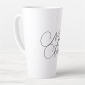 プロフェッショナルミニマルモダンム手書き名 カフェラテマグ (左アングル)