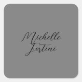 プロフェッショナルミニマルモダンム手書き名 スクエアシール (正面)