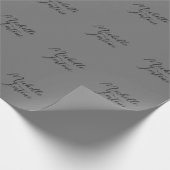 プロフェッショナルミニマルモダンム手書き名 ラッピングペーパー (角)