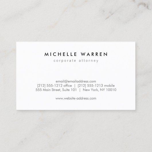 プロフェッショナルミニマルモダンリストサークルモノグラム 名刺 (裏面)