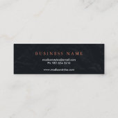 プロフェッショナルミニマルモダンリストブラック黒板 スキニー名刺 (裏面)