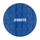 プロフェッショナルミニマルモダンリストブルーあなたの名前を追加 カッティングボード (正面)
