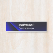 プロフェッショナルミニマルモダンリストブルーあなたの名前を追加 サインプレート (正面)