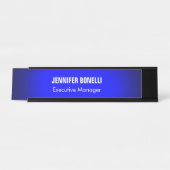 プロフェッショナルミニマルモダンリストブルーあなたの名前を追加 デスクネームプレート (正面)