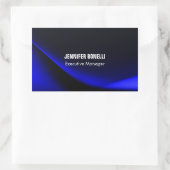 プロフェッショナルミニマルモダンリストブルーあなたの名前を追加 長方形シール (バッグ)