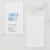 プロフェッショナルミニマルモダンリストブルー 名刺 (正面/裏面)