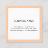 プロフェッショナルミニマルモダンリストホワイトピーチ スクエア名刺 (裏面)