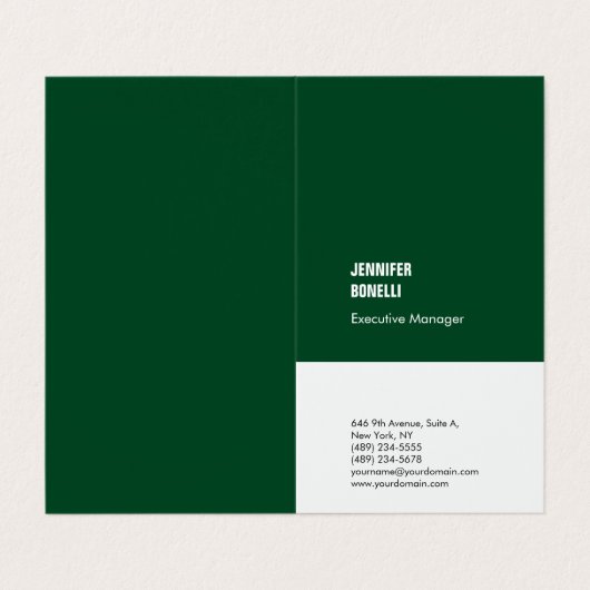 プロフェッショナルミニマルモダン主義の森の白 名刺 (外部フラット)