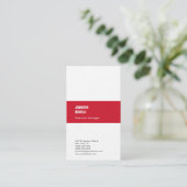 プロフェッショナルミニマルモダン主義の濃い赤い白 名刺 (スタンド正面)