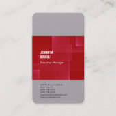 プロフェッショナルミニマルモダン主義の灰色の赤 名刺 (正面)