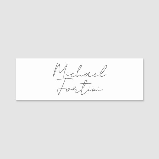 プロフェッショナルミニマルモダン主義の灰色 名札 (正面)