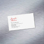 プロフェッショナルミニマルモダン主義の赤い書 マグネット名刺 (インサイチュ)