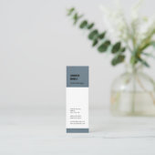 プロフェッショナルミニマルモダン主義の青灰色の白 スキニー名刺 (スタンド正面)