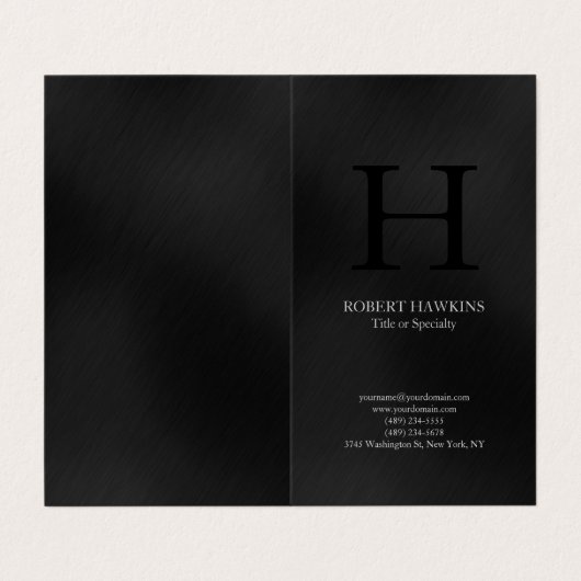 プロフェッショナルミニマルモダン主義グレーモノグラム 名刺 (外部フラット)