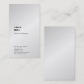 プロフェッショナルミニマルモダン主義シルバーグレイ 名刺 (正面/裏面)