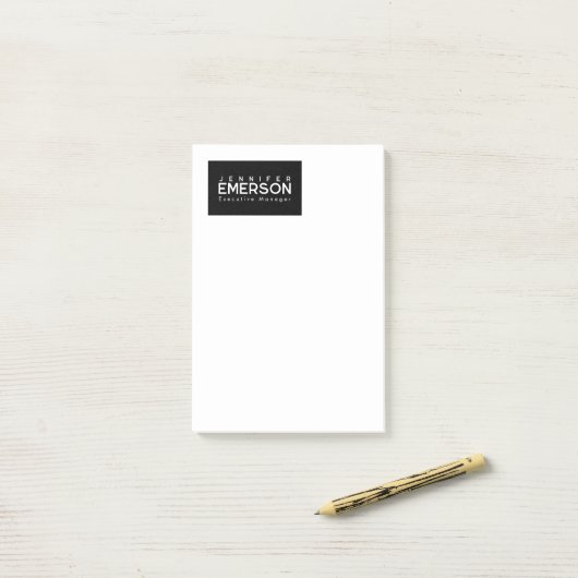 プロフェッショナルミニマルモダン主義プレーン白黒 ポストイット (デスク上)