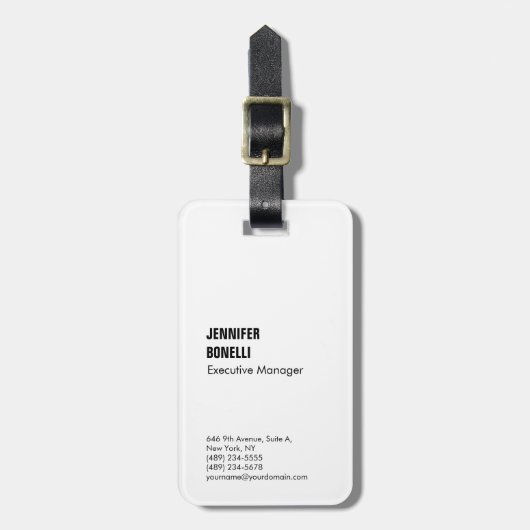 プロフェッショナルミニマルモダン主義者 ラゲッジタグ (正面縦)