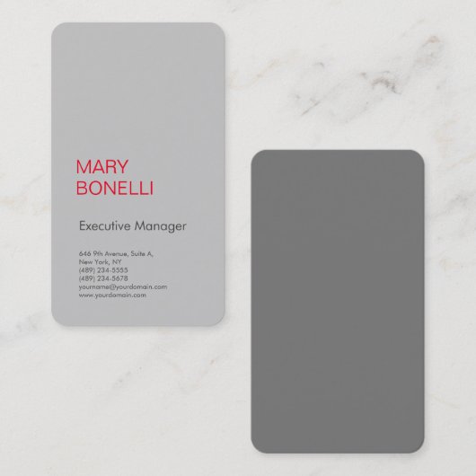 プロフェッショナルミニマルモダン主義者 名刺 (正面/裏面)