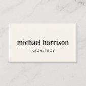 プロフェッショナルミニマルモダンQRコードクリーム 名刺 (正面)