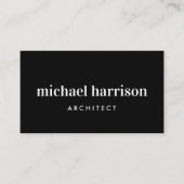 プロフェッショナルミニマルモダンQRコードブラック 名刺 (正面)