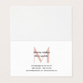 プロフェッショナルミニマルモノグラムのリストプロファイルカード 名刺 (外部フラット)